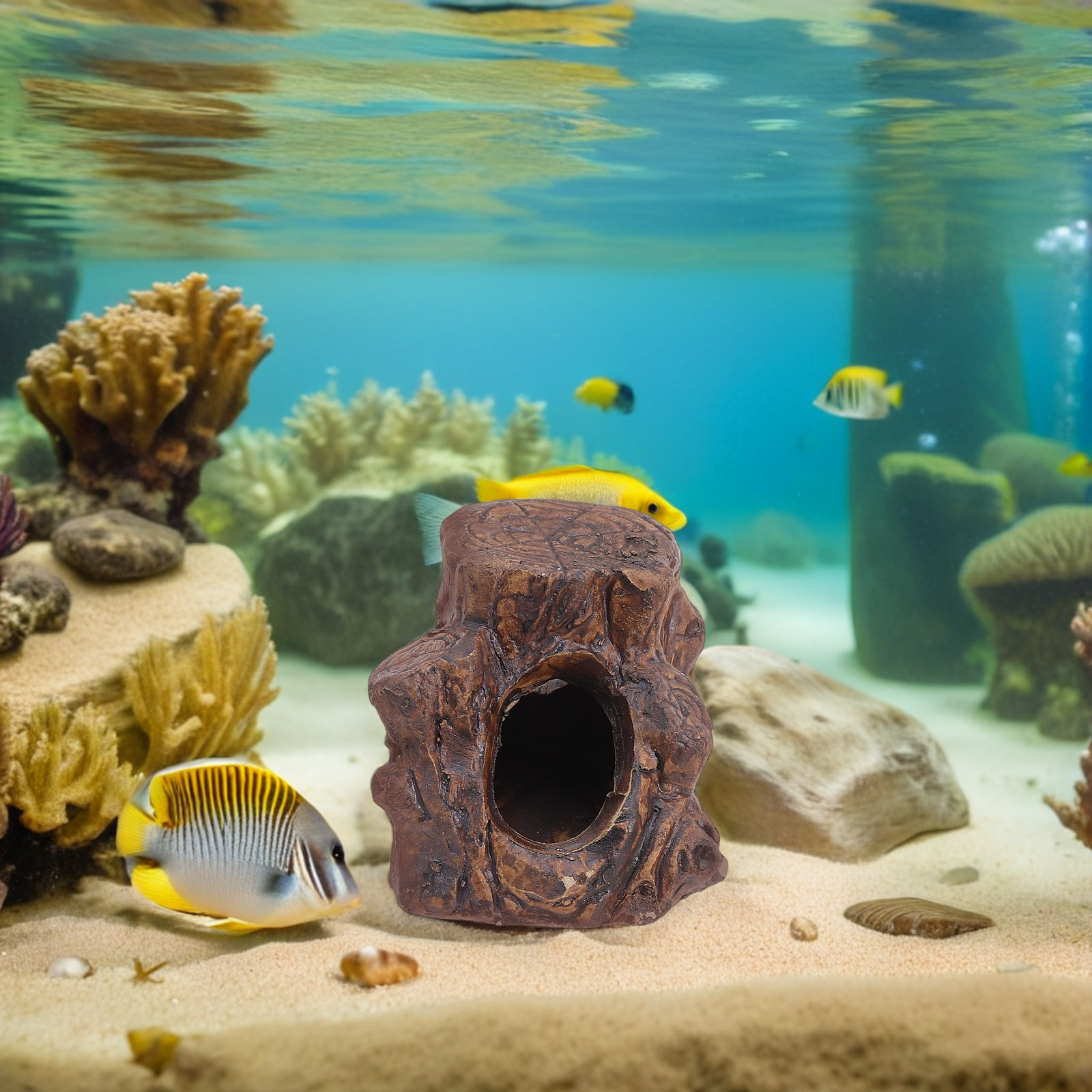 قطعتان من ديكورات مخبأ الأسماك - مراجعة Hide Cave Ceramic وسعره